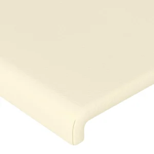 styles dernier cri VidaXL Tête De Lit Avec Oreilles Crème 163x23x118/128 Cm Similicuir 15