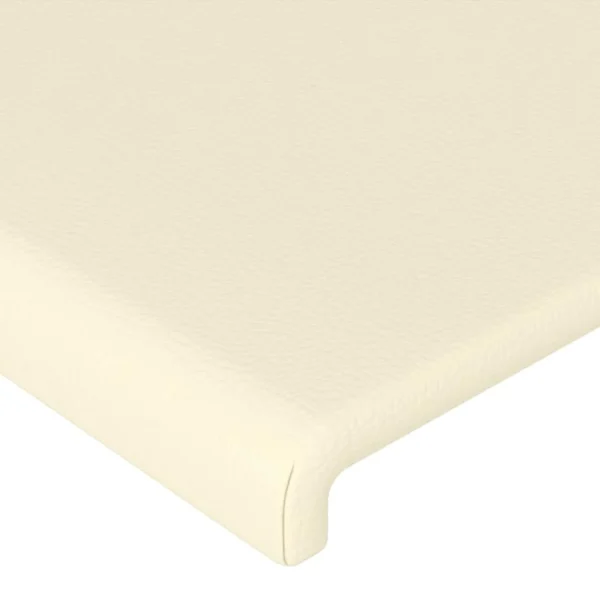 styles dernier cri VidaXL Tête De Lit Avec Oreilles Crème 163x23x118/128 Cm Similicuir 6