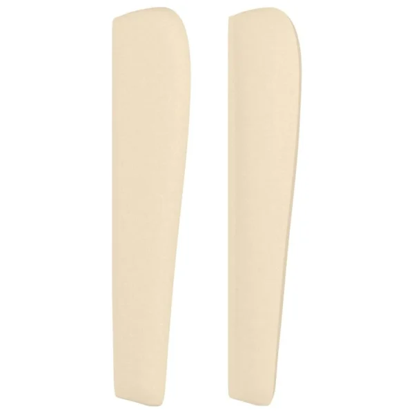 acheter en ligne VidaXL Tête De Lit Avec Oreilles Crème 163x23x118/128 Cm Tissu 5