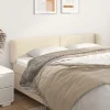 de garantie authentique VidaXL Tête De Lit Avec Oreilles Crème 163x23x78/88 Cm Similicuir 17