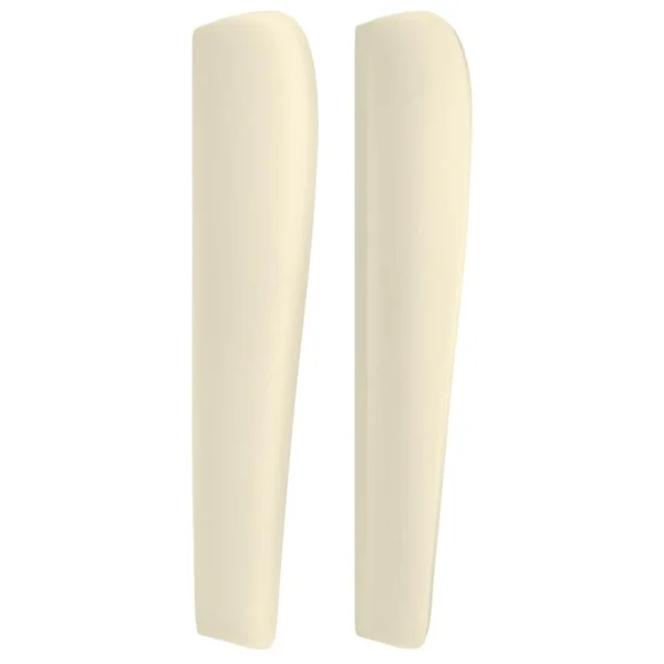 boutiqued pas cher VidaXL Tête De Lit Avec Oreilles Crème 183x23x118/128 Cm Similicuir 4