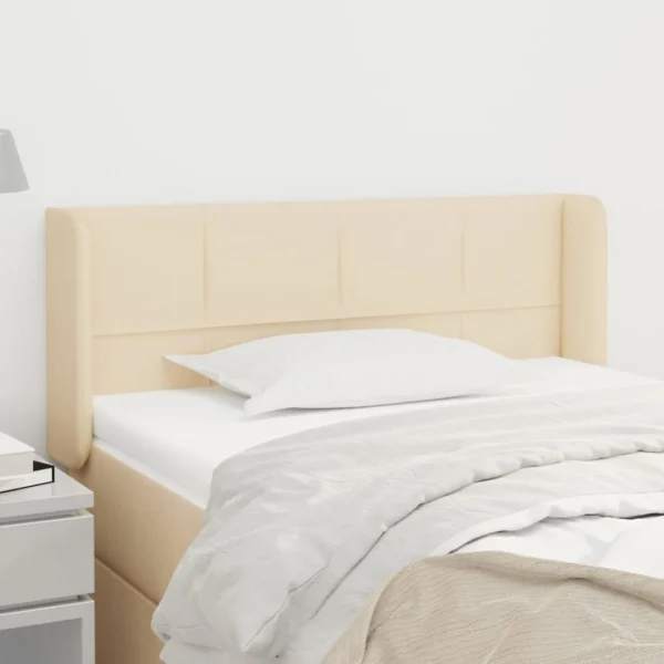 Acheter VidaXL Tête De Lit Avec Oreilles Crème 83x16x78/88 Cm Tissu 1