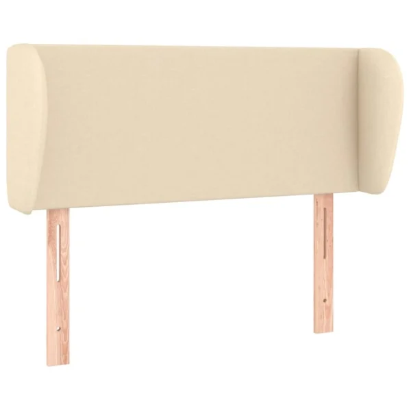 garantis authentique VidaXL Tête De Lit Avec Oreilles Crème 83x23x78/88 Cm Tissu 3