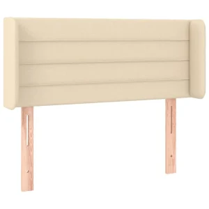 a Prix Discount VidaXL Tête De Lit Avec Oreilles Crème 93x16x78/88 Cm Tissu 9