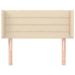 a Prix Discount VidaXL Tête De Lit Avec Oreilles Crème 93x16x78/88 Cm Tissu 11