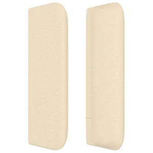 a Prix Discount VidaXL Tête De Lit Avec Oreilles Crème 93x16x78/88 Cm Tissu 13