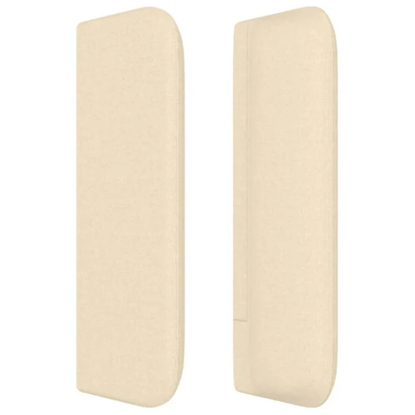 a Prix Discount VidaXL Tête De Lit Avec Oreilles Crème 93x16x78/88 Cm Tissu 5