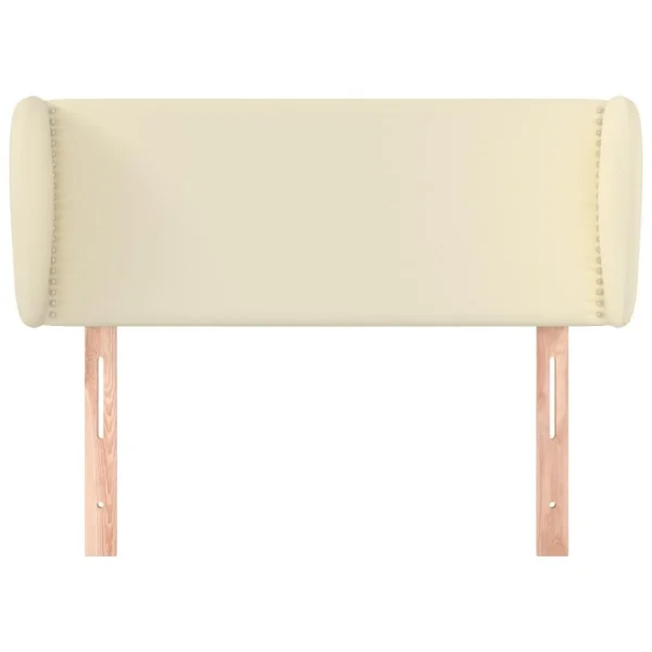 VidaXL Tête De Lit Avec Oreilles Crème 93x23x78/88 Cm Similicuir à prix d'occasion 4
