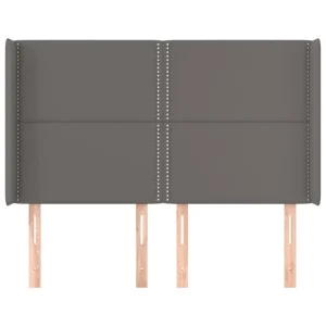 VidaXL Tête De Lit Avec Oreilles Gris 147x16x118/128 Cm Similicuir vente à bas prix 11