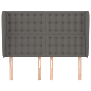 REMISE allant jusqu. VidaXL Tête De Lit Avec Oreilles Gris 147x23x118/128 Cm Similicuir 11