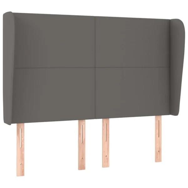 VidaXL Tête De Lit Avec Oreilles Gris 147x23x118/128 Cm Similicuir Retour Facile et Gratuit 3