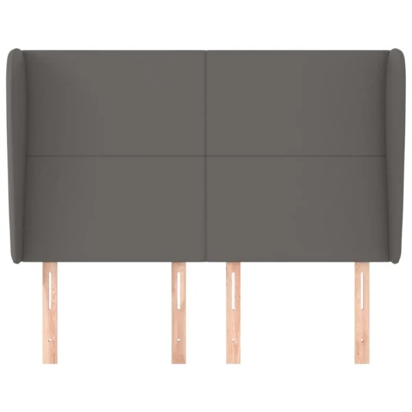 VidaXL Tête De Lit Avec Oreilles Gris 147x23x118/128 Cm Similicuir Retour Facile et Gratuit 4