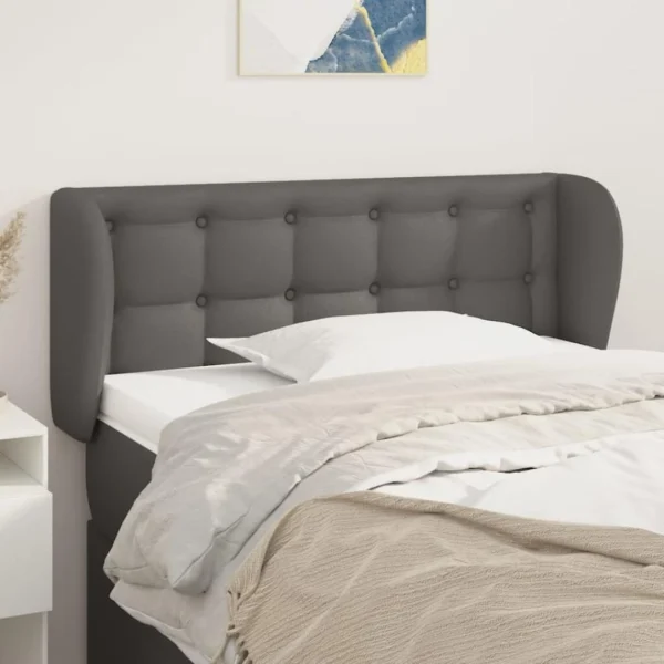 VidaXL Tête De Lit Avec Oreilles Gris 83x23x78/88 Cm Similicuir magasin paris 1