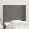 VidaXL Tête De Lit Avec Oreilles Gris 93x16x118/128 Cm Similicuir excellent qulity 19