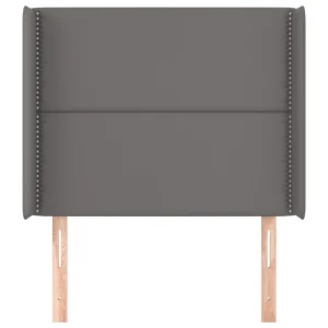 VidaXL Tête De Lit Avec Oreilles Gris 93x16x118/128 Cm Similicuir excellent qulity 11