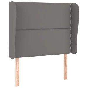 VidaXL Tête De Lit Avec Oreilles Gris 93x23x118/128 Cm Similicuir meilleur cadeau 9