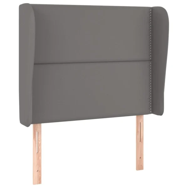 VidaXL Tête De Lit Avec Oreilles Gris 93x23x118/128 Cm Similicuir meilleur cadeau 3