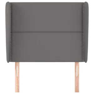 VidaXL Tête De Lit Avec Oreilles Gris 93x23x118/128 Cm Similicuir meilleur cadeau 11
