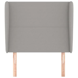 VidaXL Tête De Lit Avec Oreilles Gris Clair 103x23x118/128 Cm Tissu aux meilleurs prix 11