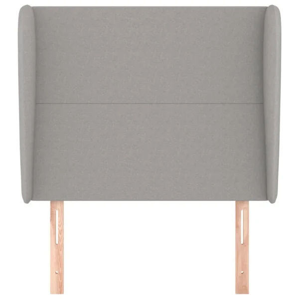 VidaXL Tête De Lit Avec Oreilles Gris Clair 103x23x118/128 Cm Tissu aux meilleurs prix 4