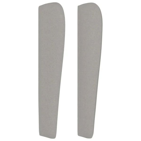 VidaXL Tête De Lit Avec Oreilles Gris Clair 103x23x118/128 Cm Tissu aux meilleurs prix 5