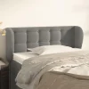 marque pas cher VidaXL Tête De Lit Avec Oreilles Gris Clair 103x23x78/88 Cm Velours 17