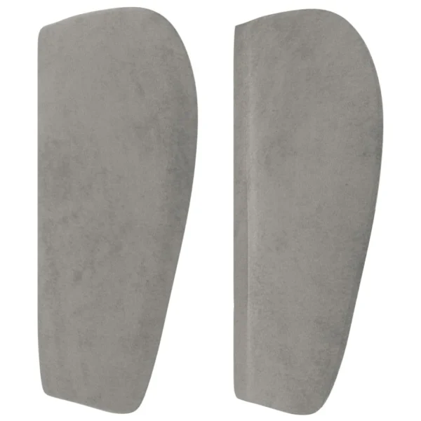 marque pas cher VidaXL Tête De Lit Avec Oreilles Gris Clair 103x23x78/88 Cm Velours 5