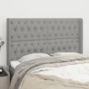 acheter VidaXL Tête De Lit Avec Oreilles Gris Clair 147x16x118/128 Cm Tissu 17