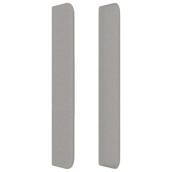 acheter VidaXL Tête De Lit Avec Oreilles Gris Clair 147x16x118/128 Cm Tissu 5