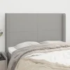 VidaXL Tête De Lit Avec Oreilles Gris Clair 147x16x118/128 Cm Tissu marque pas cher en ligne 17