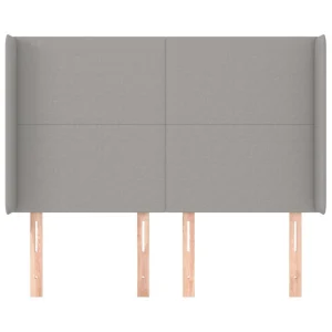 VidaXL Tête De Lit Avec Oreilles Gris Clair 147x16x118/128 Cm Tissu marque pas cher en ligne 11