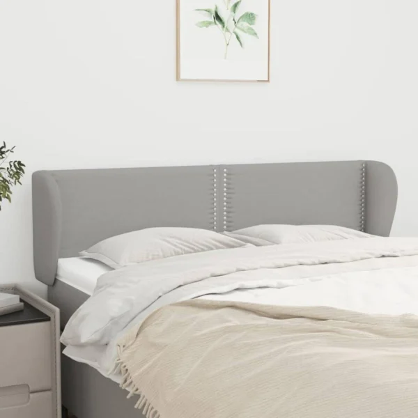 VidaXL Tête De Lit Avec Oreilles Gris Clair 147x23x78/88 Cm Tissu france en ligne 1