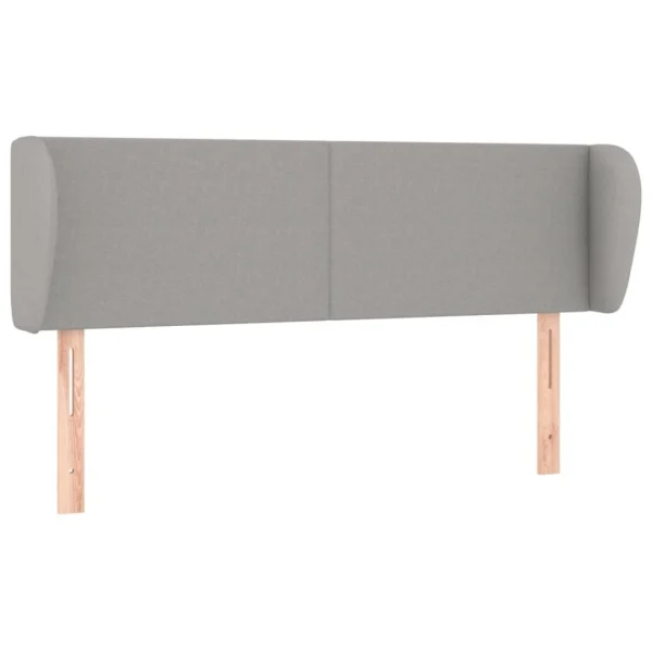 VidaXL Tête De Lit Avec Oreilles Gris Clair 147x23x78/88 Cm Tissu achat pas cher 3
