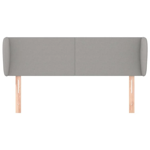 VidaXL Tête De Lit Avec Oreilles Gris Clair 147x23x78/88 Cm Tissu achat pas cher 4