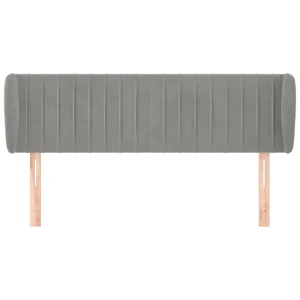 soldes magasin VidaXL Tête De Lit Avec Oreilles Gris Clair 147x23x78/88 Cm Velours 11