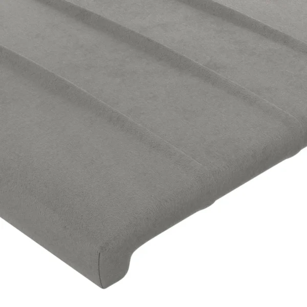 soldes magasin VidaXL Tête De Lit Avec Oreilles Gris Clair 147x23x78/88 Cm Velours 6