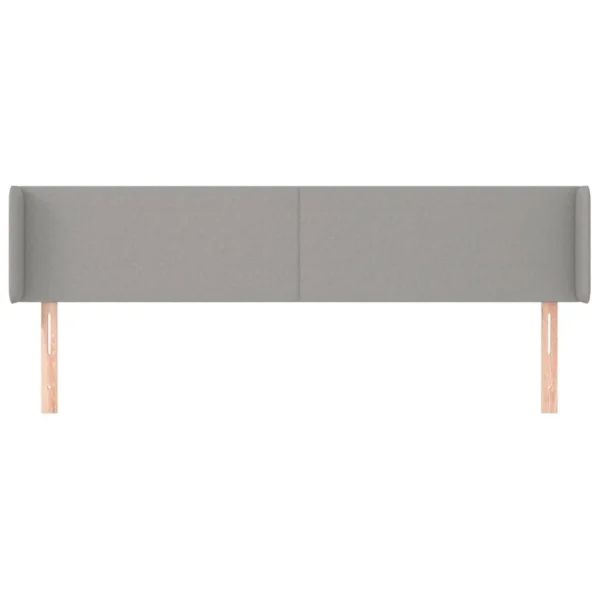 vente luxe pas cher VidaXL Tête De Lit Avec Oreilles Gris Clair 163x16x78/88 Cm Tissu 4