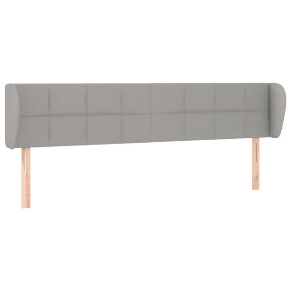 VidaXL Tête De Lit Avec Oreilles Gris Clair 163x23x78/88 Cm Tissu mode tendance 3