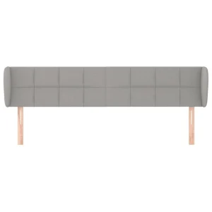 VidaXL Tête De Lit Avec Oreilles Gris Clair 163x23x78/88 Cm Tissu mode tendance 11