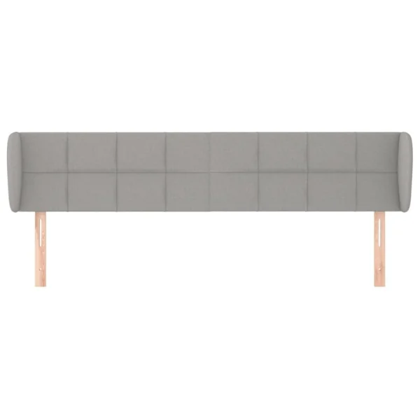 VidaXL Tête De Lit Avec Oreilles Gris Clair 163x23x78/88 Cm Tissu mode tendance 4