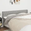 boutique en ligne VidaXL Tête De Lit Avec Oreilles Gris Clair 183x16x78/88 Cm Tissu 19