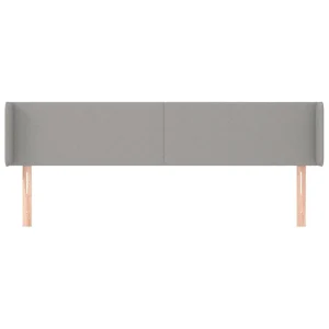 VidaXL Tête De Lit Avec Oreilles Gris Clair 203x16x78/88 Cm Tissu boutique pas cher 11