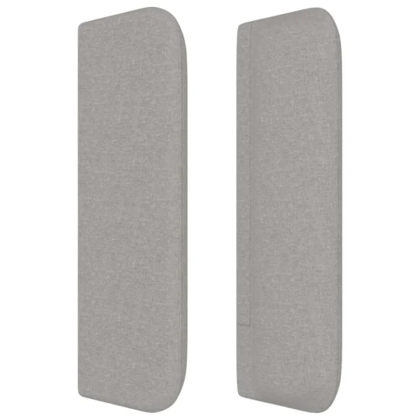 soldes magasin VidaXL Tête De Lit Avec Oreilles Gris Clair 203x16x78/88 Cm Tissu 5