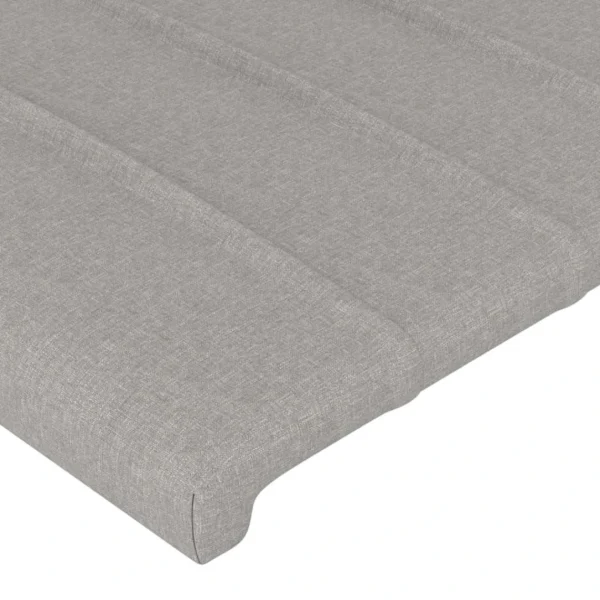 soldes magasin VidaXL Tête De Lit Avec Oreilles Gris Clair 203x16x78/88 Cm Tissu 6