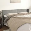 VidaXL Tête De Lit Avec Oreilles Gris Clair 203x16x78/88 Cm Velours en ligne 17
