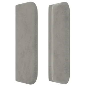 VidaXL Tête De Lit Avec Oreilles Gris Clair 203x16x78/88 Cm Velours en ligne 13