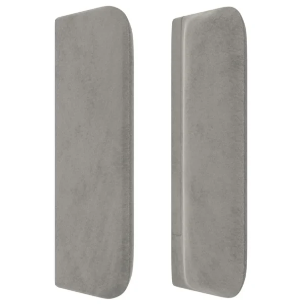 VidaXL Tête De Lit Avec Oreilles Gris Clair 203x16x78/88 Cm Velours en ligne 5