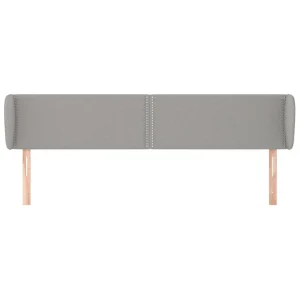 VidaXL Tête De Lit Avec Oreilles Gris Clair 203x23x78/88 Cm Tissu vente pas cher 11