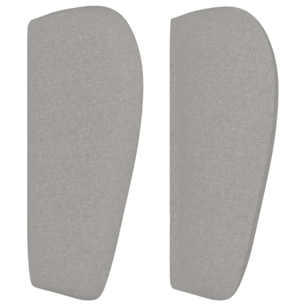 vente luxe pas cher VidaXL Tête De Lit Avec Oreilles Gris Clair 203x23x78/88 Cm Tissu 5