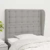 VidaXL Tête De Lit Avec Oreilles Gris Clair 83x23x118/128 Cm Tissu vente chaude 16